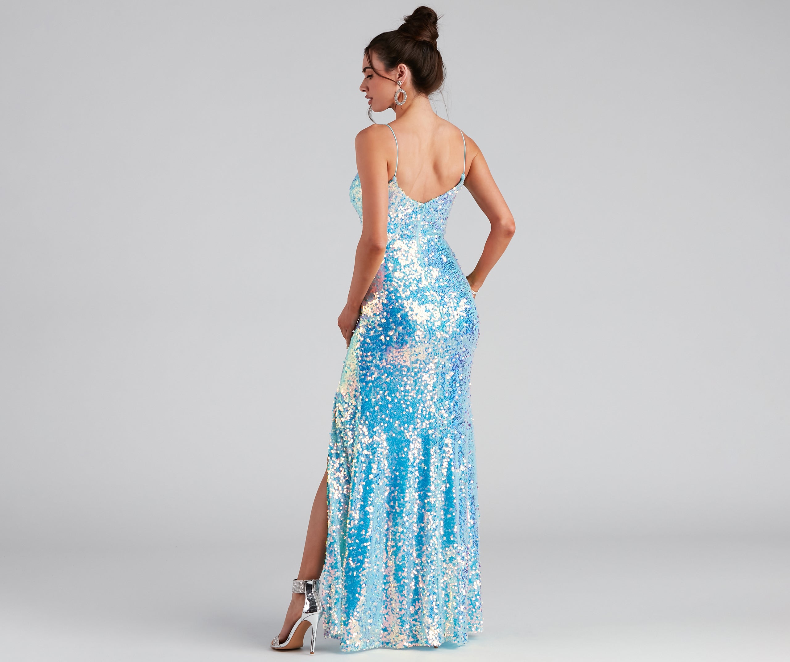 Skylar Sequin A-Line Formal Dress