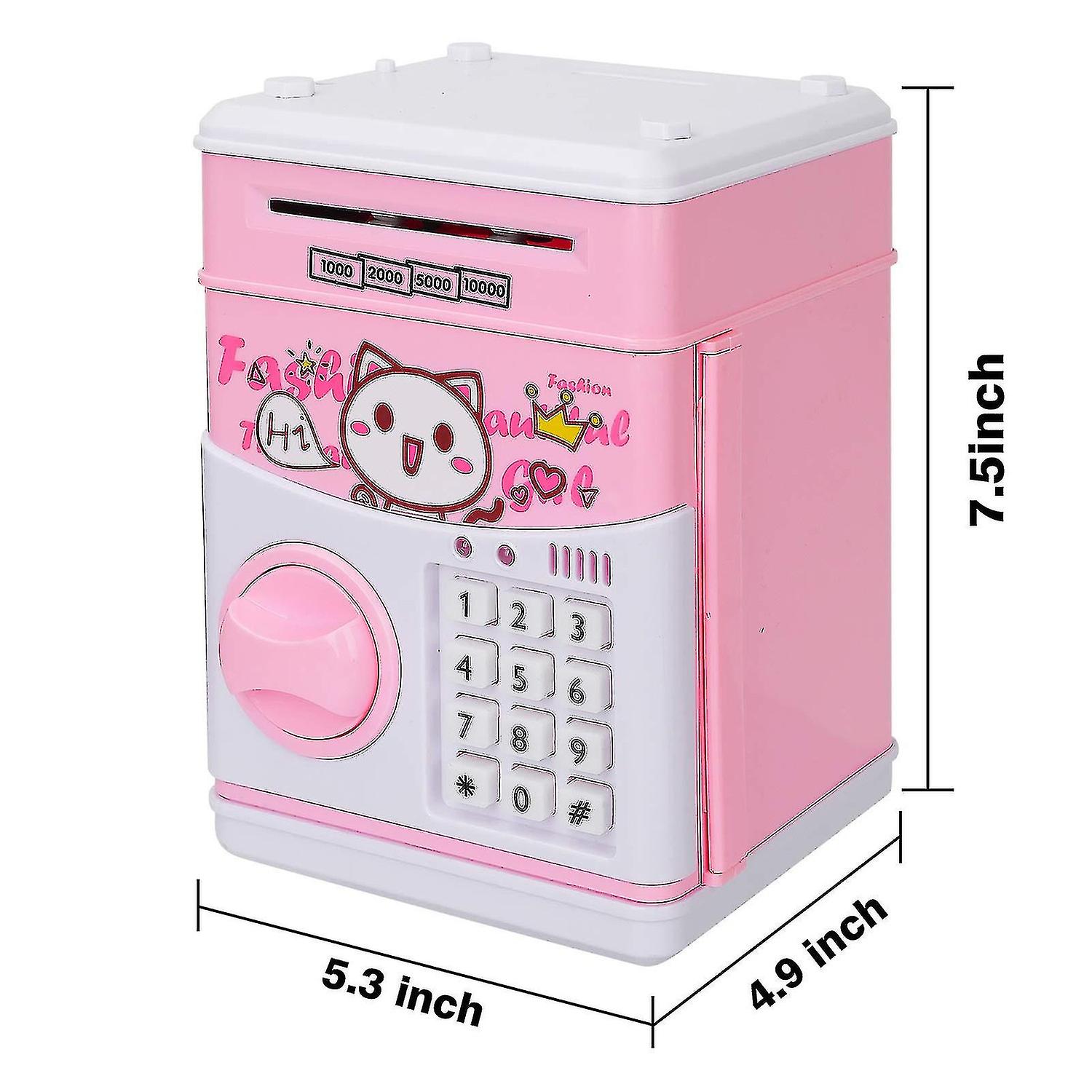 Money Bank For Kids， Electronic Piggy Bank Atm Auto Scroll Money Saving Bank With Password， Coin Cas