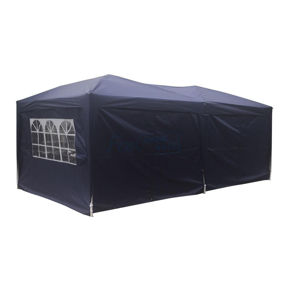 Zimtown 10'x20' Ez Pop up Backyard Canopy Heavy Duty Blue W/6 Sides