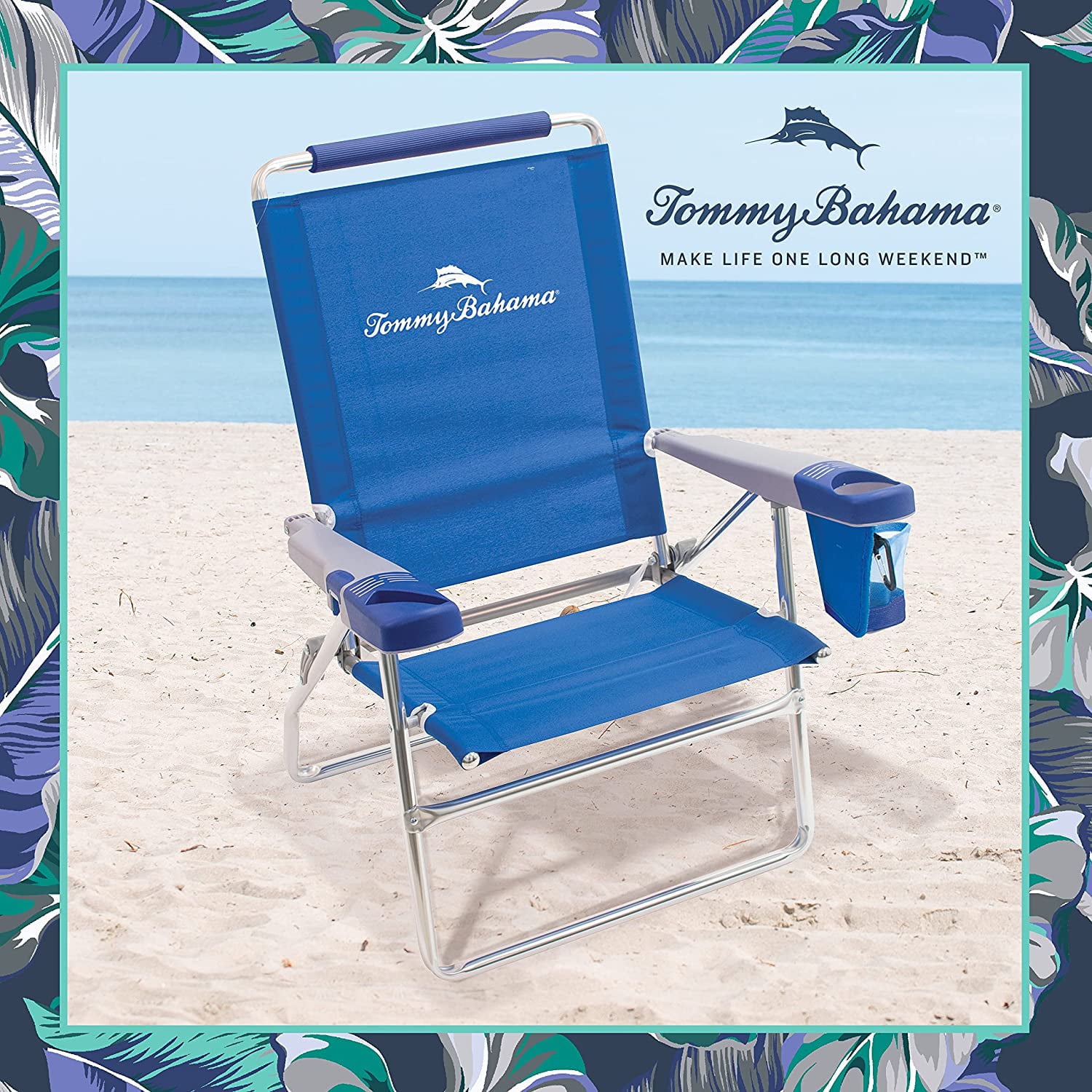 Tommy Bahama Beach Chair High Boy Blue