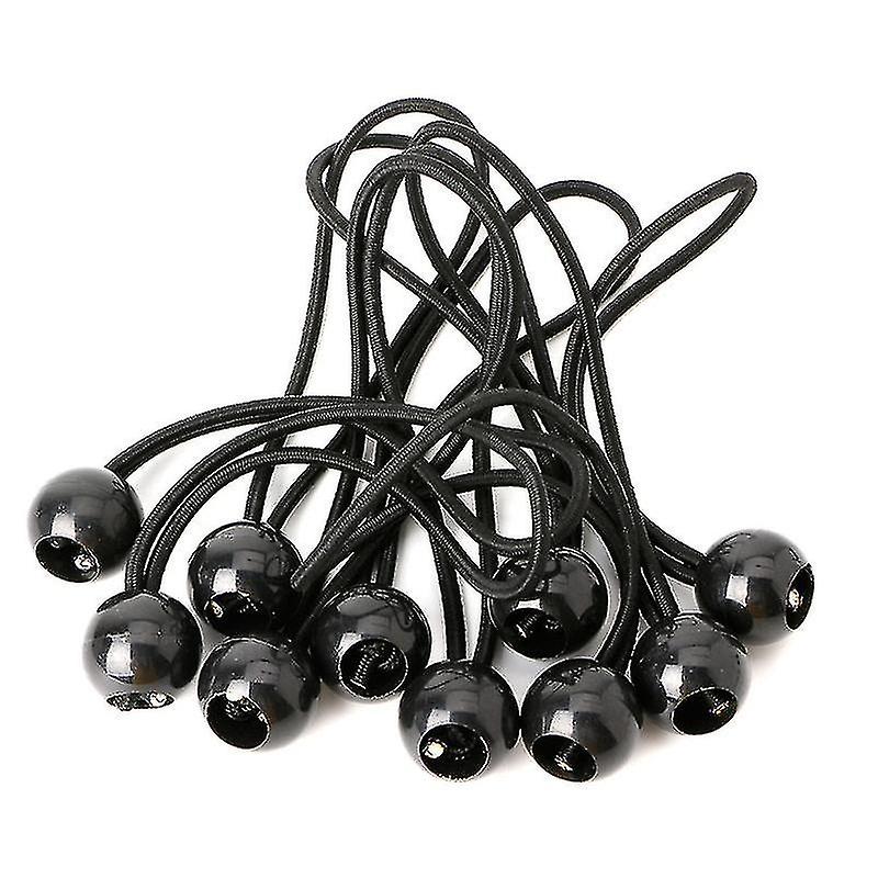 50pcs Tent High Elastic Ball Bands Plastic Ball Head Bungee Cords Trampoline Baggage Belts Tent Tie