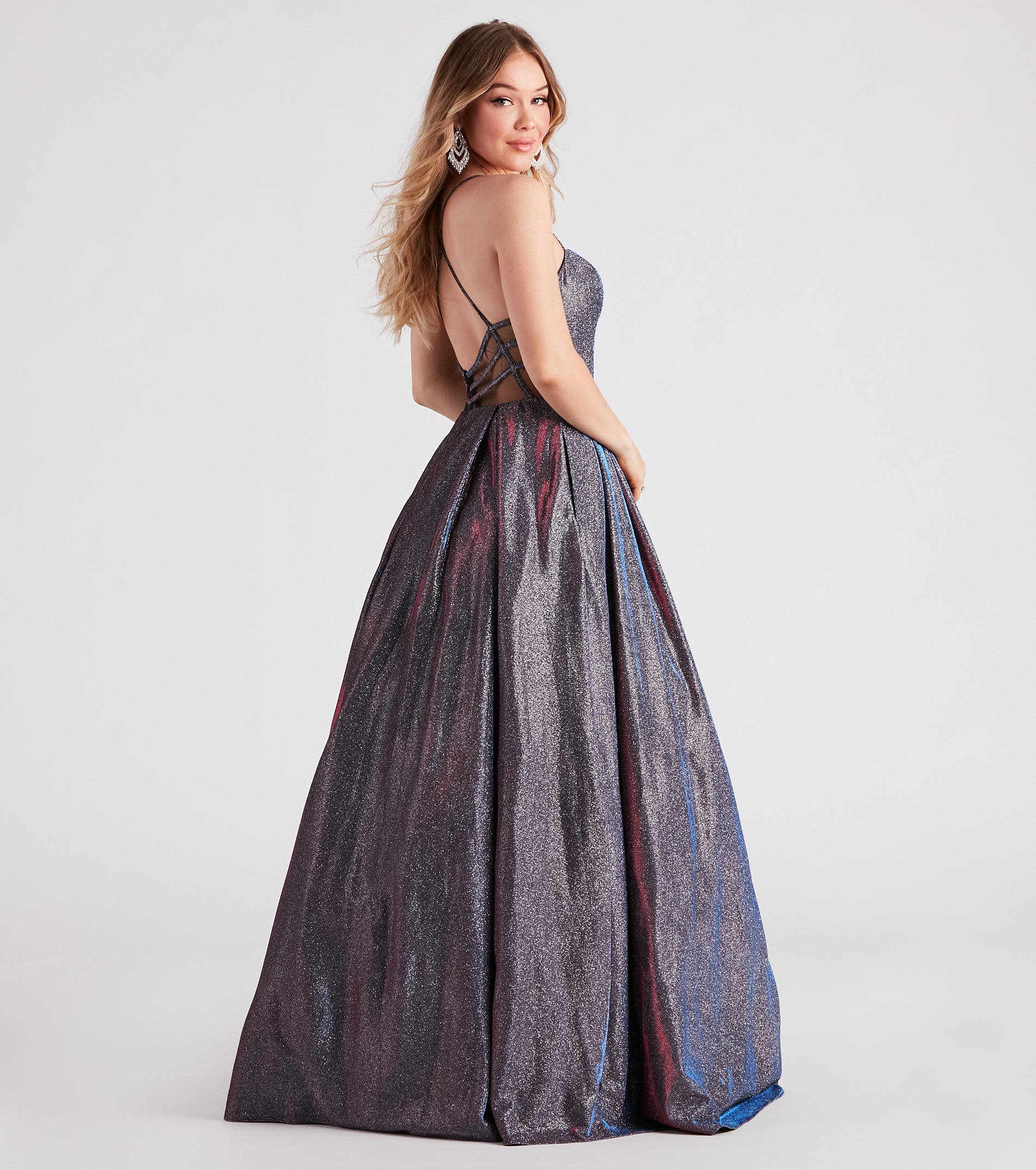 Robyn Metallic A-Line Ball Gown