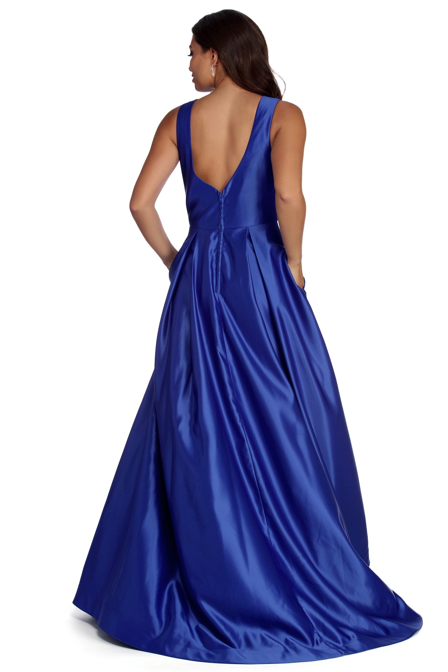 Nadia Satin Ball Gown Dress