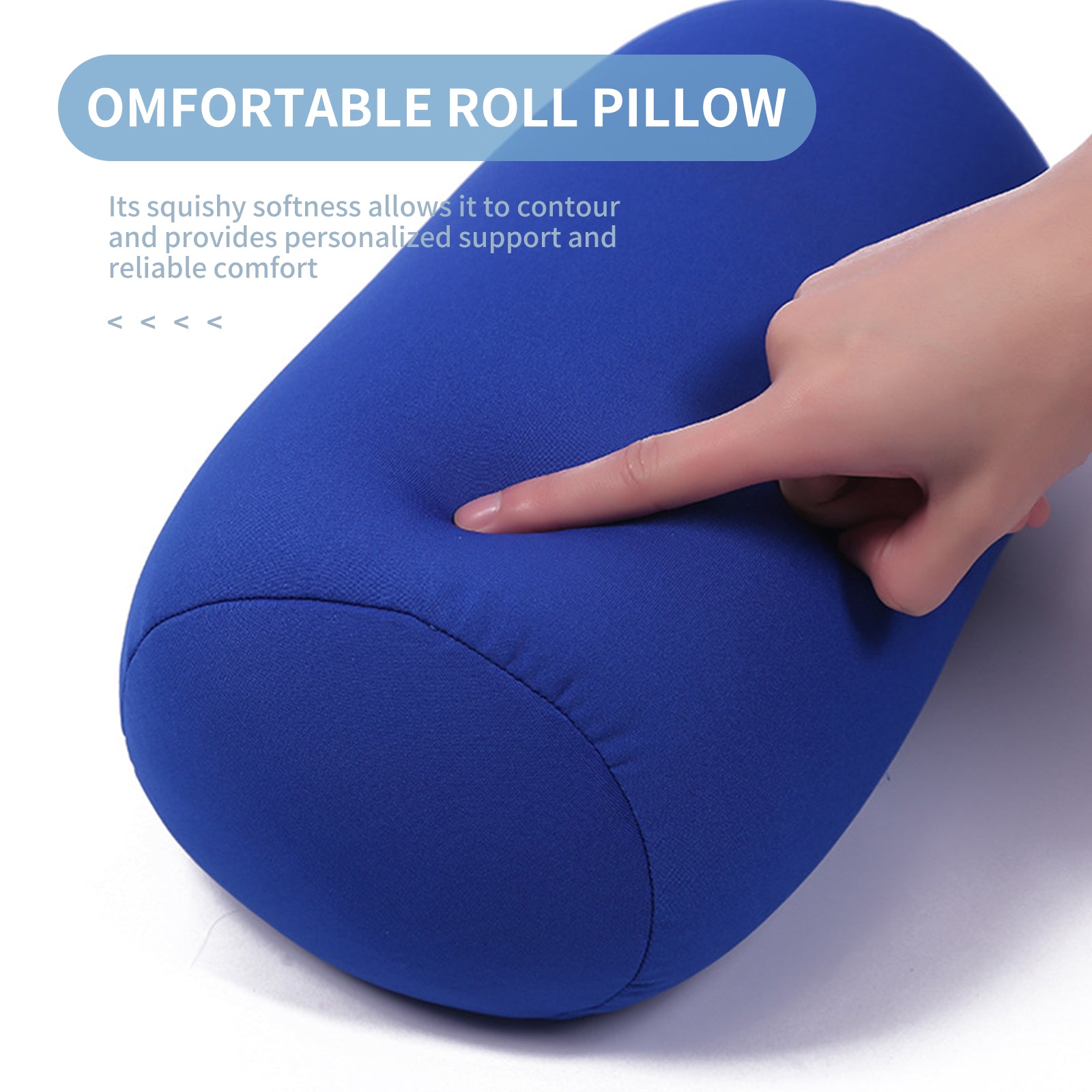 Comfortable Roll Pillow Round Cylinder Microbead Neck Back Support Roll Pillow Tube Pillow Cushie Pillows 12 X 7 Inch