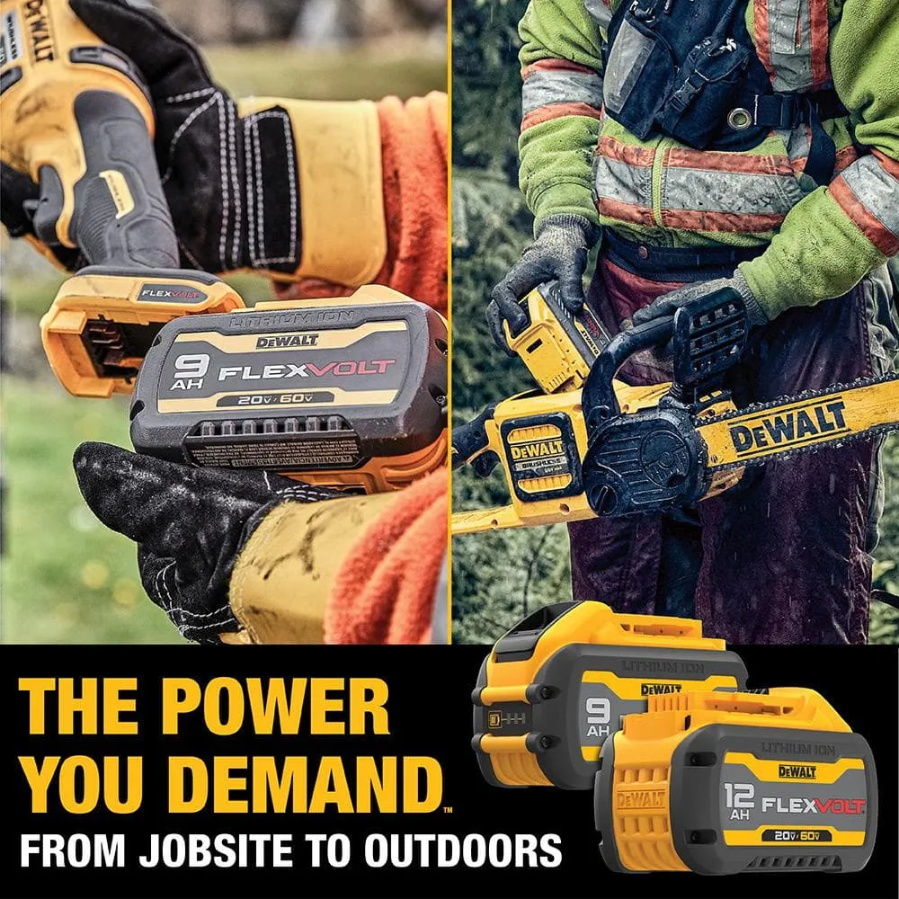 DEWALT 60V MAX 16in. Brushless Battery Powered Chainsaw Kit with (1) FLEXVOLT 3Ah Battery & Charger DCCS670X1