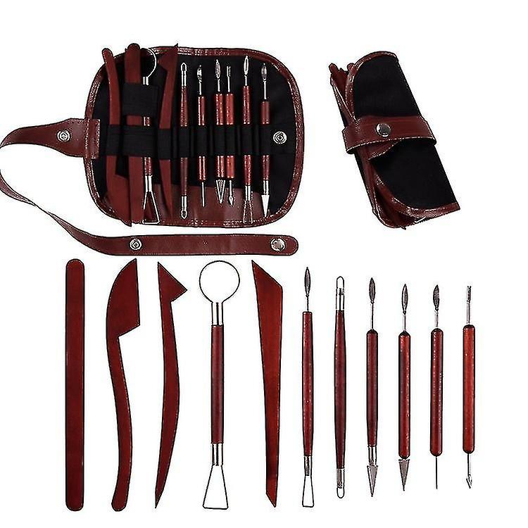11pcs Polymer Clay Tools Modeling Clay Sculpting Tools Kits For Pottery Sculpture Wooden Dotting Too
