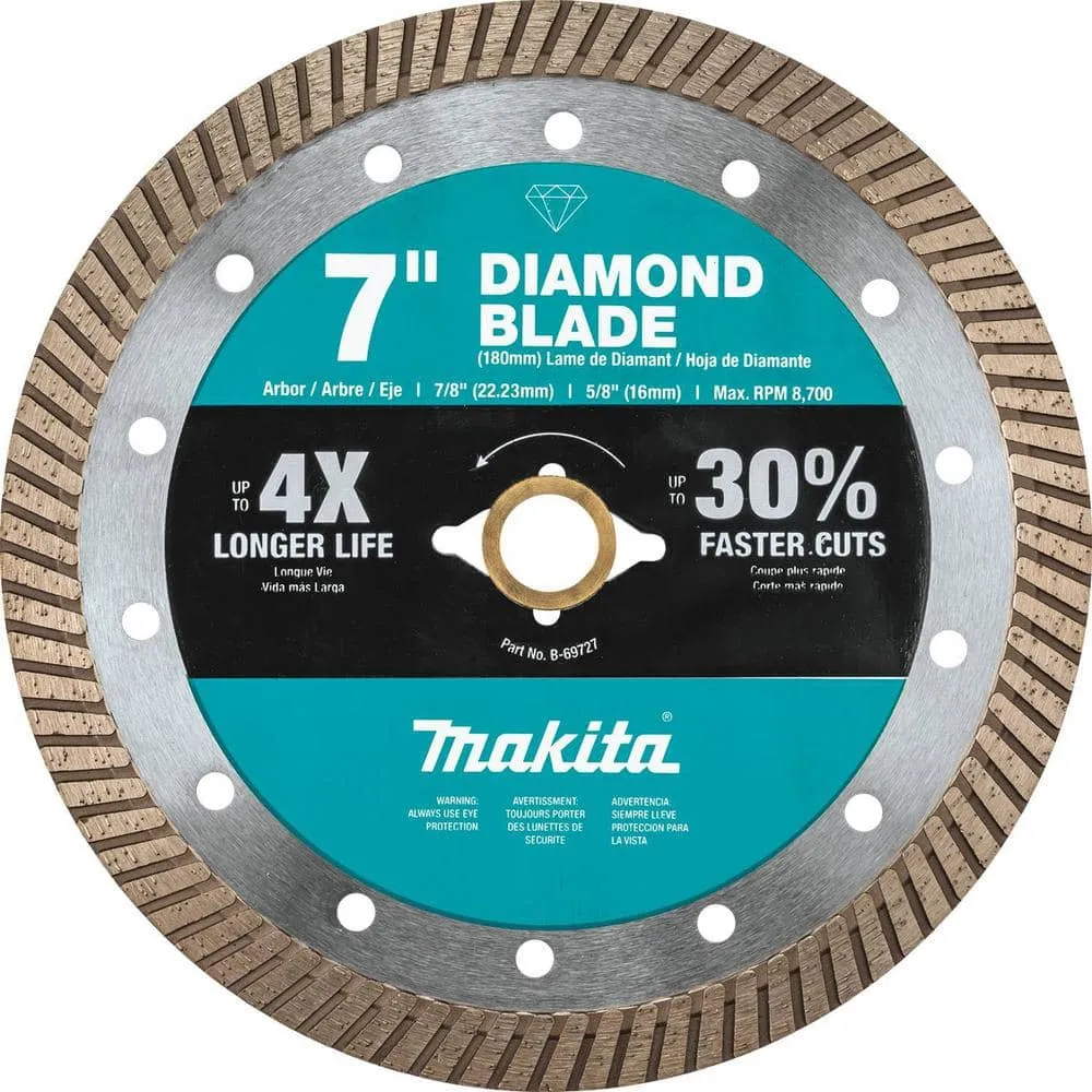 Makita 7 in. Turbo Rim Diamond Blade for General Purpose B-69727