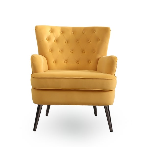 Modern Fabric Button Tufted Accent Chairs for Reading