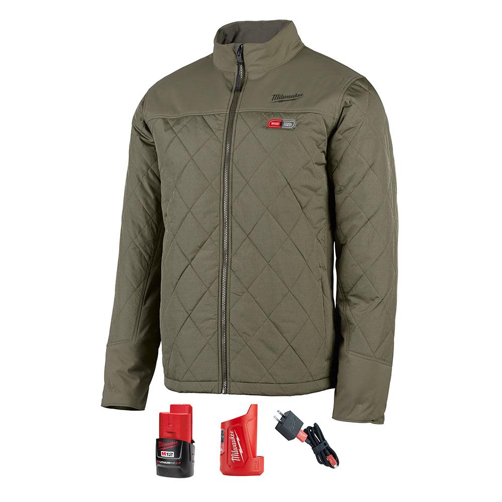 Milwaukee M12 Heated AXIS Jacket Kit Large Olive Green