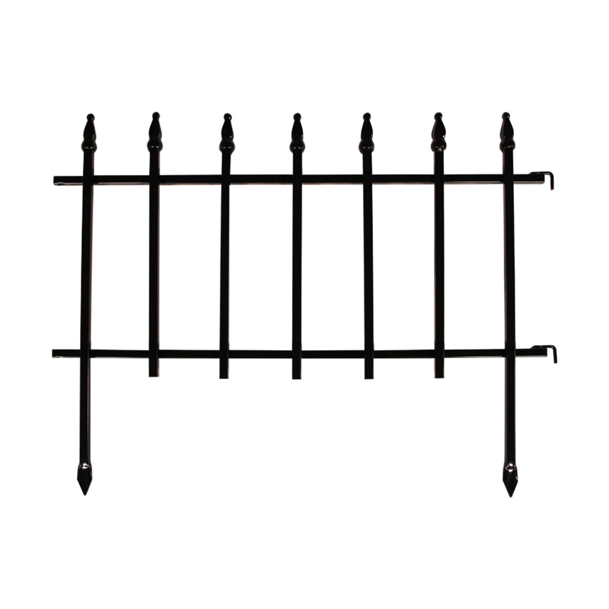 Expert Gardener Empire Black Powder Coated Steel Garden Border 22.5 inches W x 18 inches H