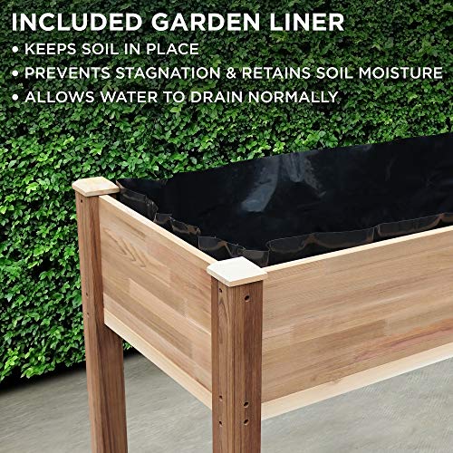 Jumbl Raised Canadian Cedar Garden Bed 34x18x30”