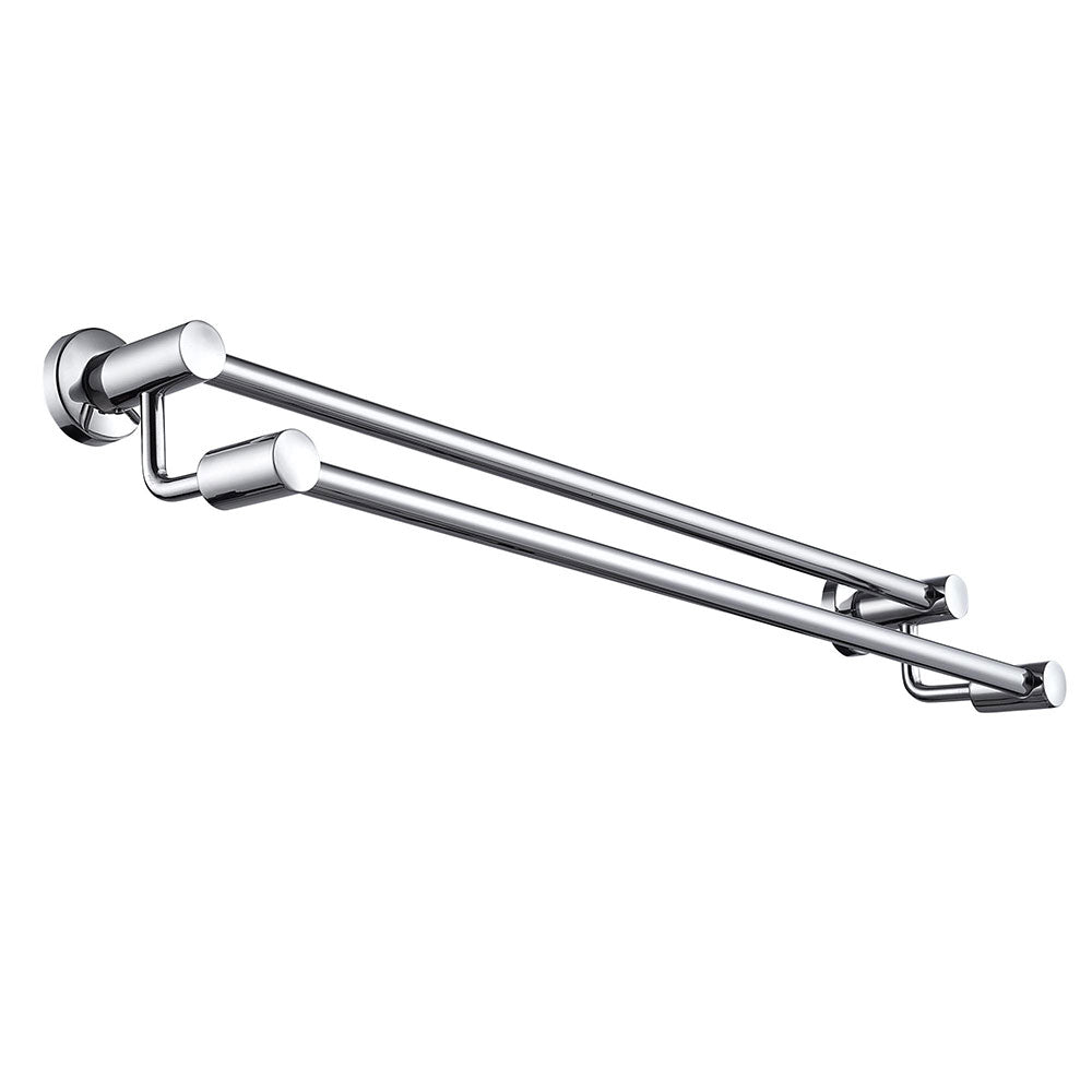 Aquaterior Double Towel Bars Wall-Mounted Stainless Steel 23