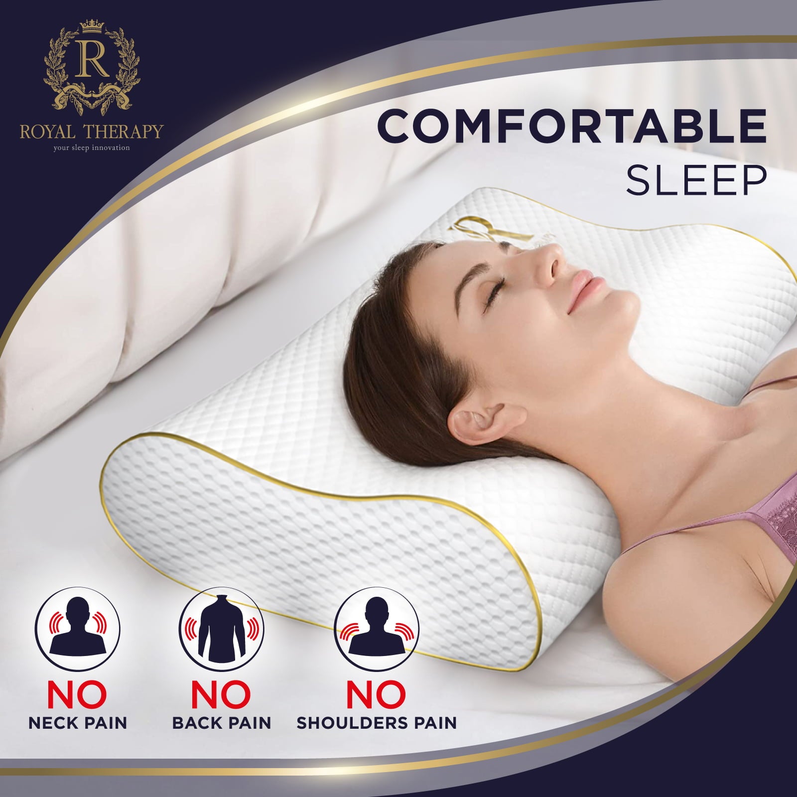 Royal Therapy Memory Foam Contour Pillow