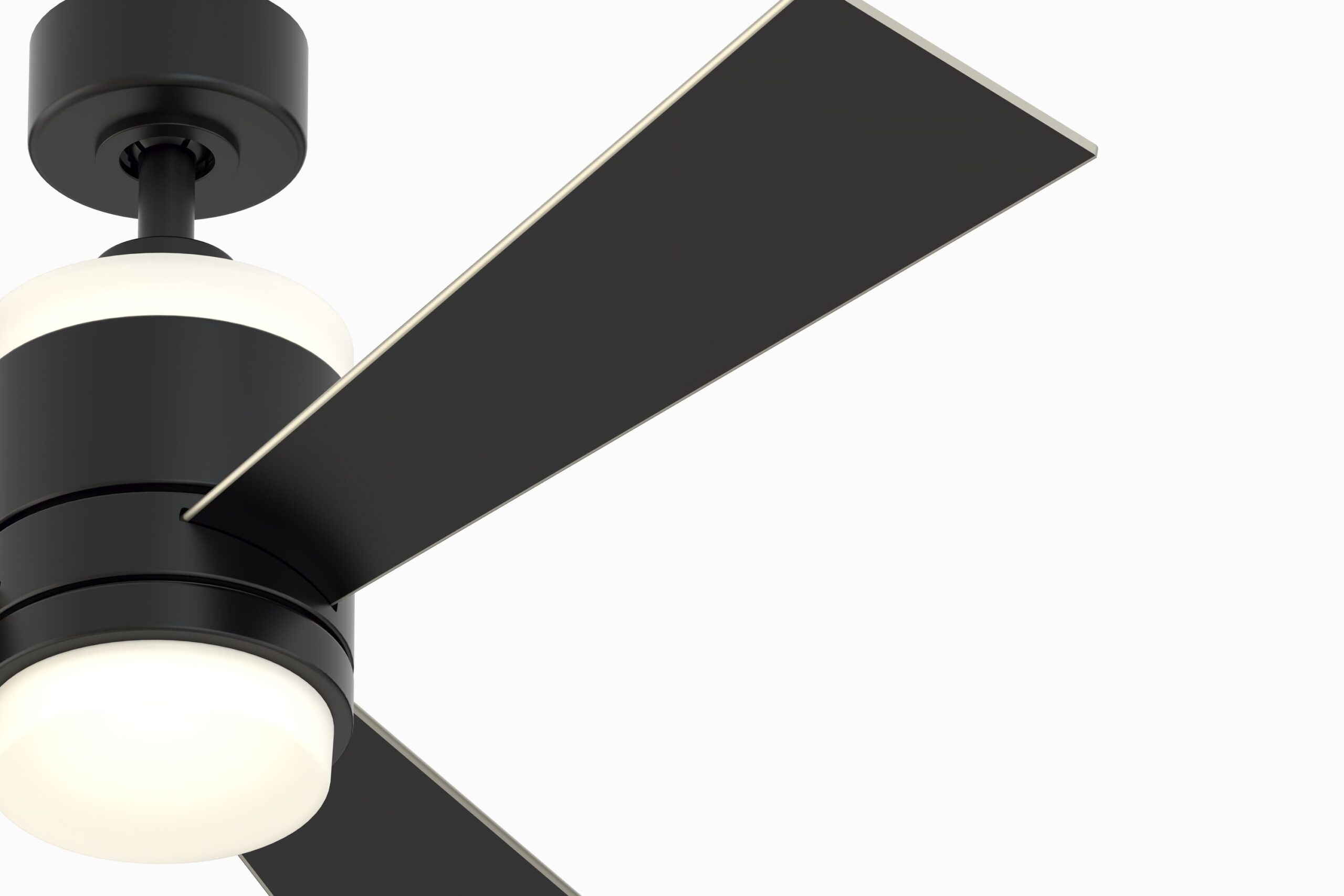 Fanimation Studio Collection Upright 48-in Black LED Indoor Ceiling Fan with Light Remote (3-Blade)