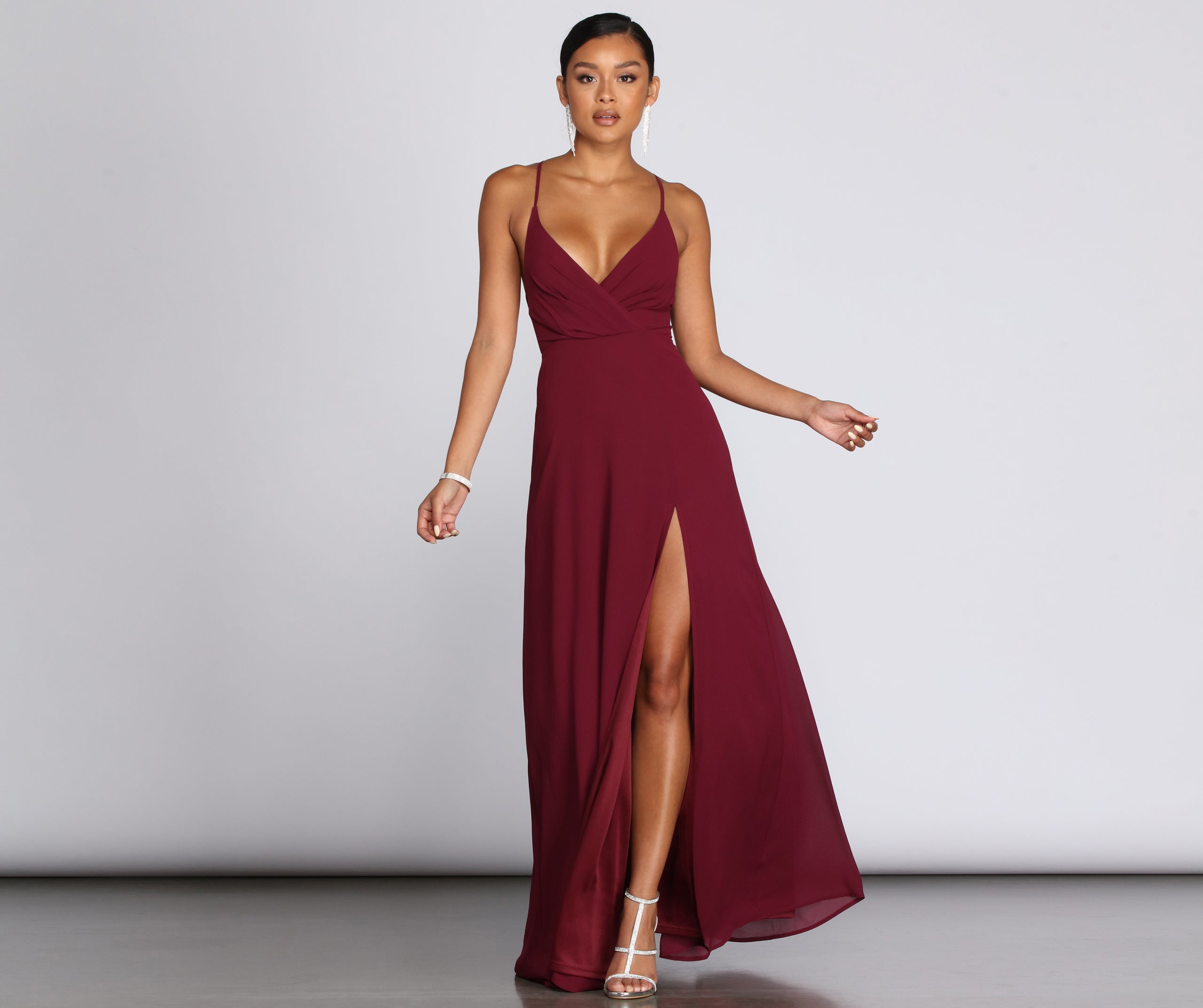 Brianna Chiffon A-Line Dress