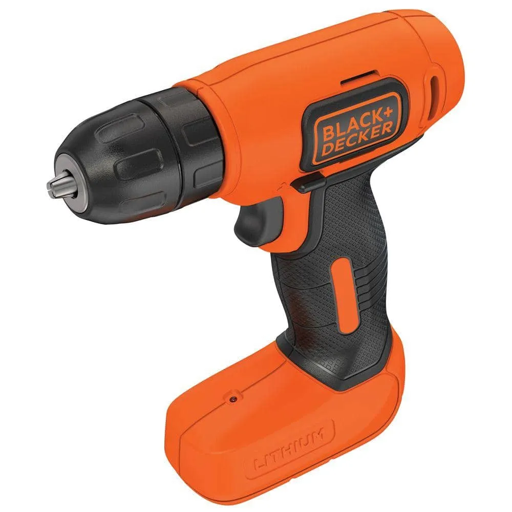 BLACK+DECKER 8V MAX Lithium-Ion Cordless Rechargeable 3/8 in. Drill with Charger BDCD8C