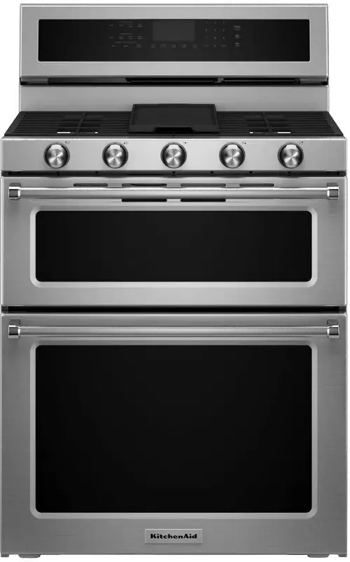 KitchenAid Double Oven Dual Fuel Range - 6.0 cu. ft. Stainless Steel