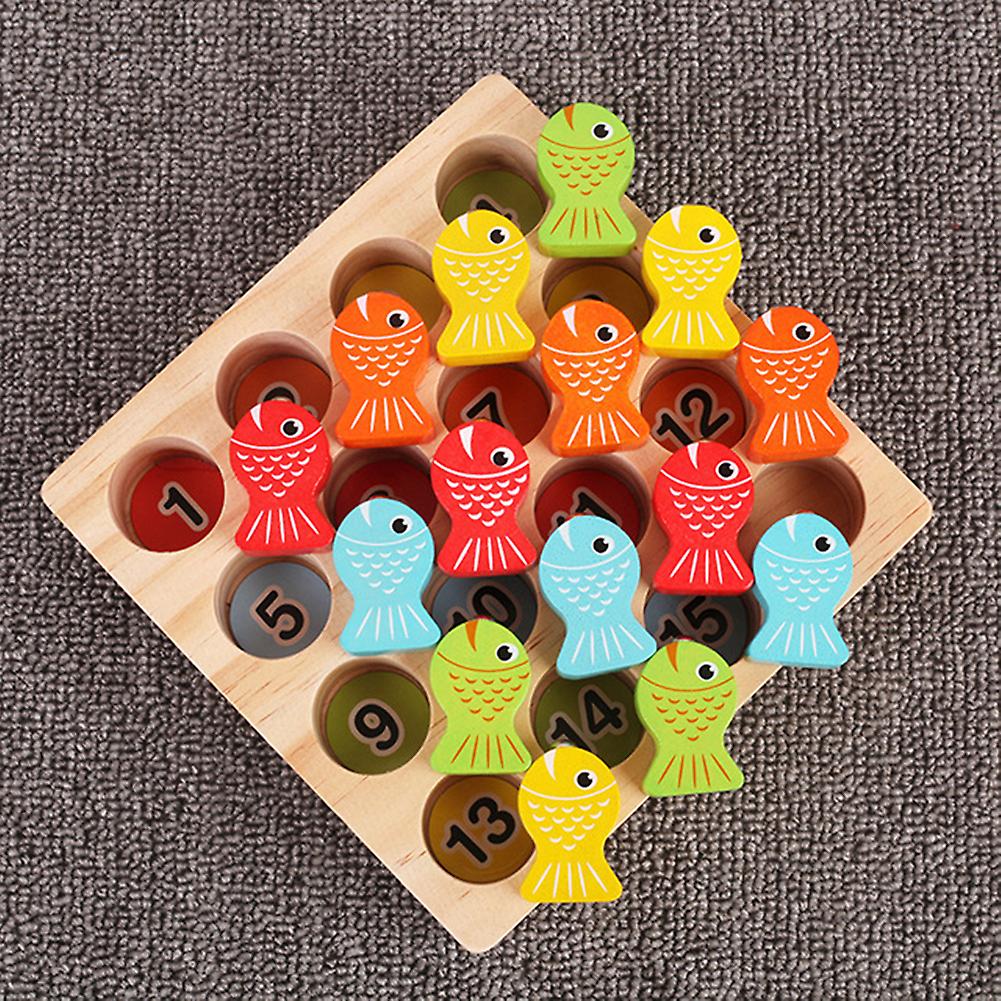Wooden Fishing Game Toy For Toddlers Fine Motor Skill Toy Number Games Puzzle Preschool Board Games For Kids Early Learning Education