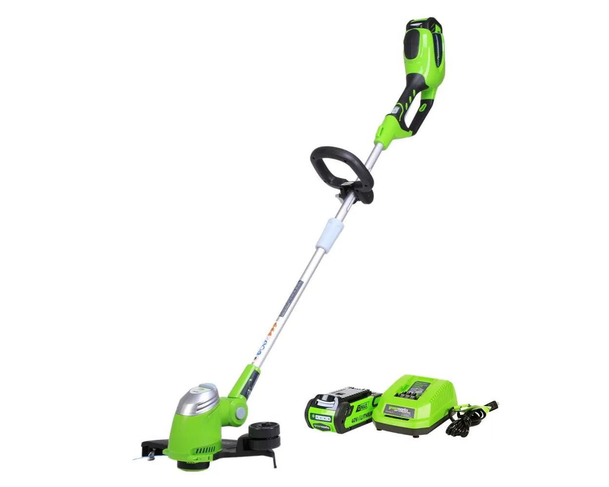 Greenworks 40V 13-inch Cordless String Trimmer/Edger with 20 Ah Battery and Charger， 21302