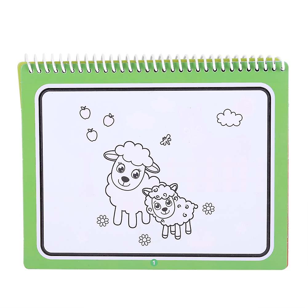 Water Coloring Drawing Book With Pen Kids Children Painting Educational Toy Gift(farm)