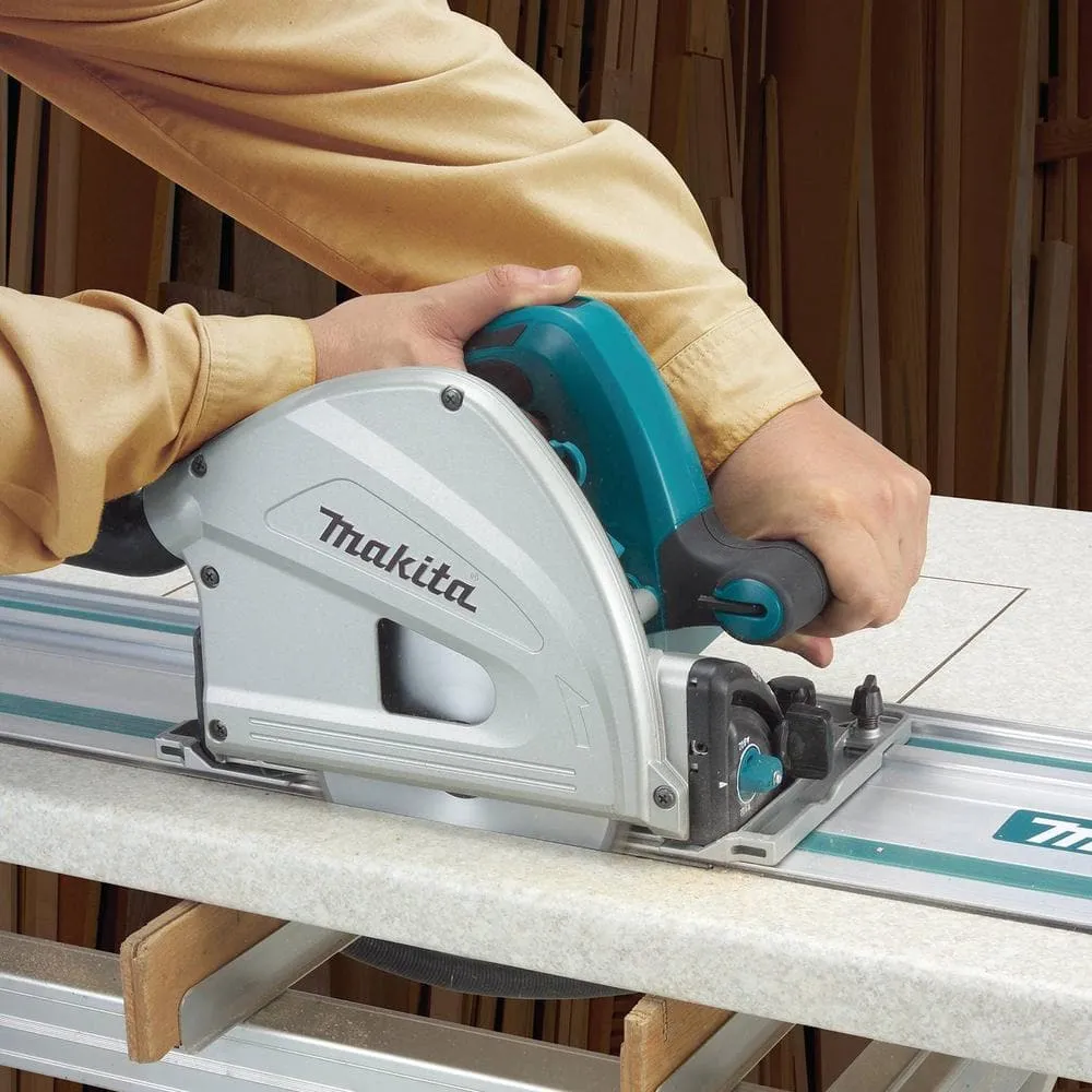 Makita 18V X2 LXT (36V) Lithium-Ion Brushless Cordless 6.5 in. Plunge Circular Saw Kit (5.0Ah) with bonus 55 in. Guide Rail XPS01PTJ1943685