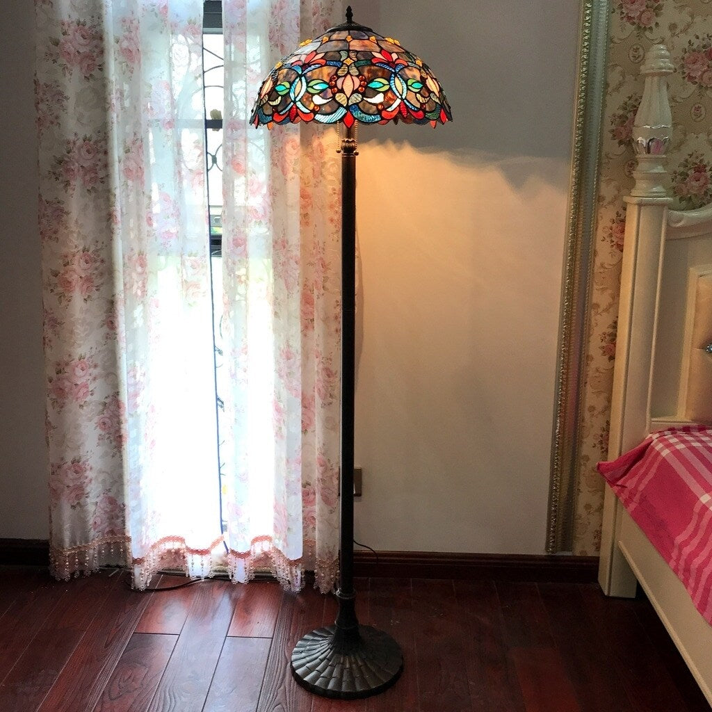 Chloe   Style Victorian Design 2-light Dark Antique Bronze Floor Lamp