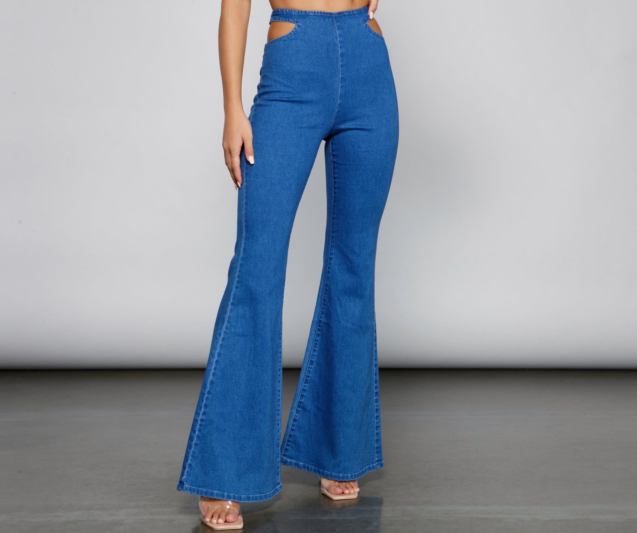 Bring The Flare Cutout Jeans
