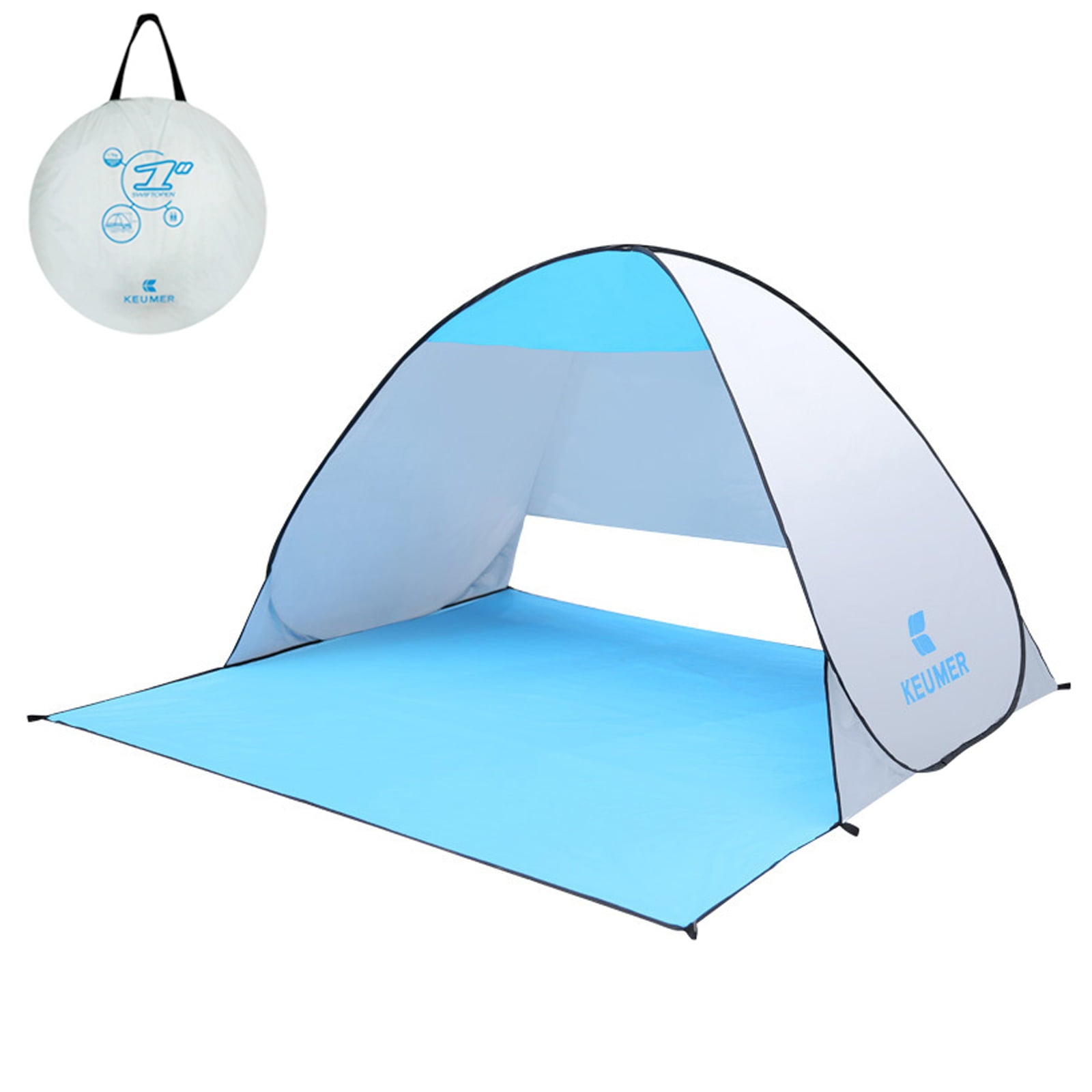 KEUMER 70.9x59x43.3 Inch Automatic Instant Pop-up Beach Tent Sun Shelter Cabana for Camping Fishing Hiking Picnic