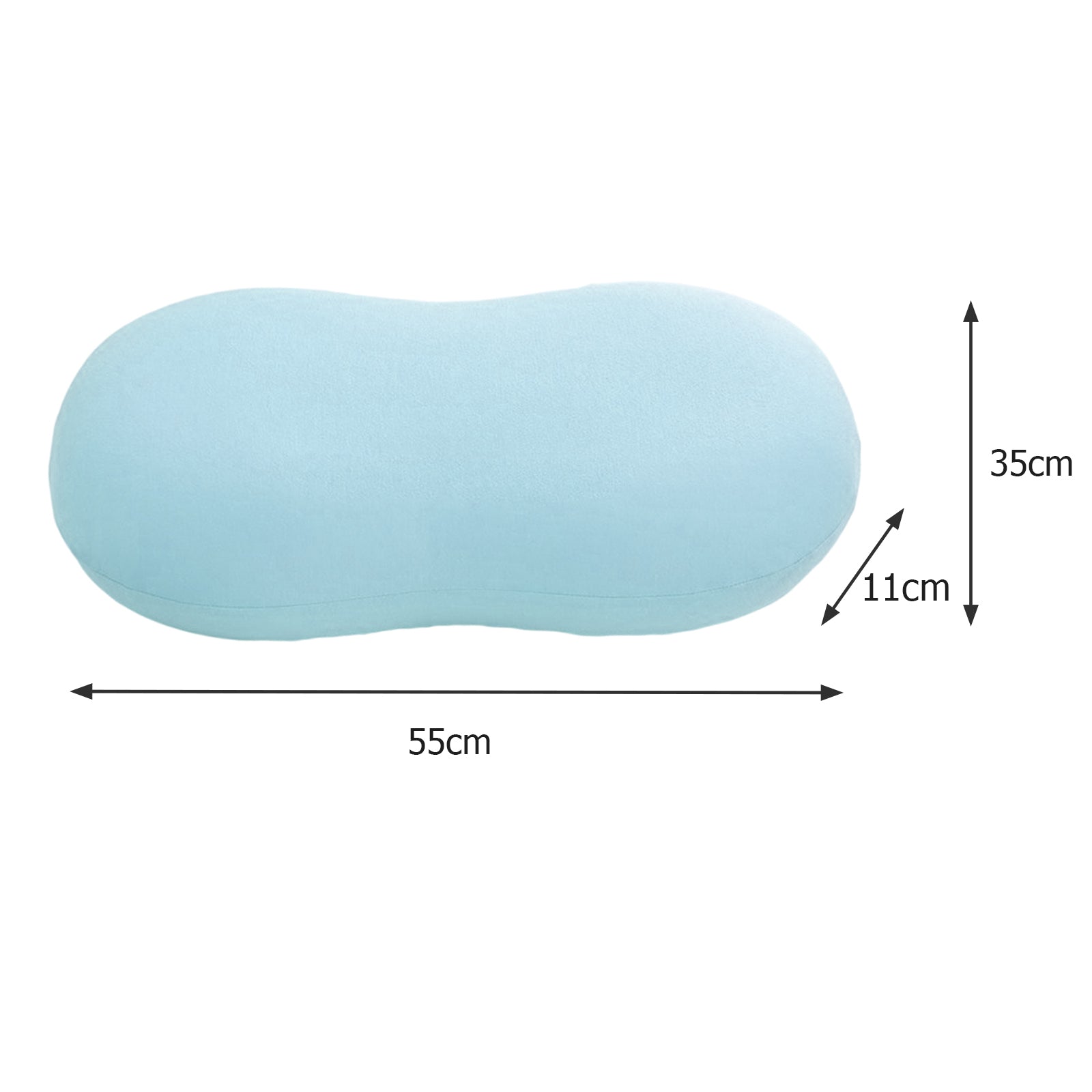 Memory Foam Pillow Side Sleeping Neck Support Washable Soft Cervical Pillow Relieve Neck Blue