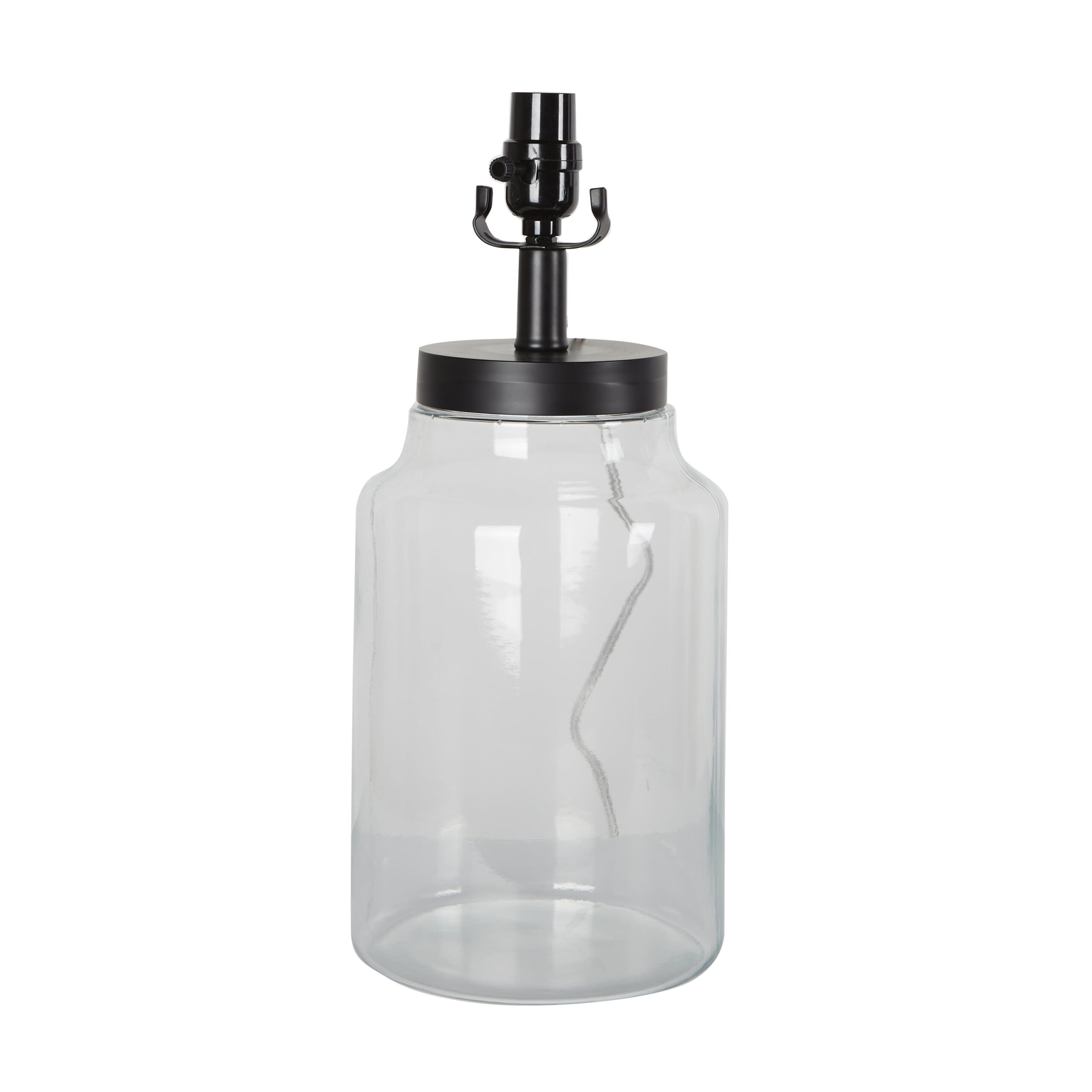 Mainstays Fillable Glass Jar Table Lamp Base， Black