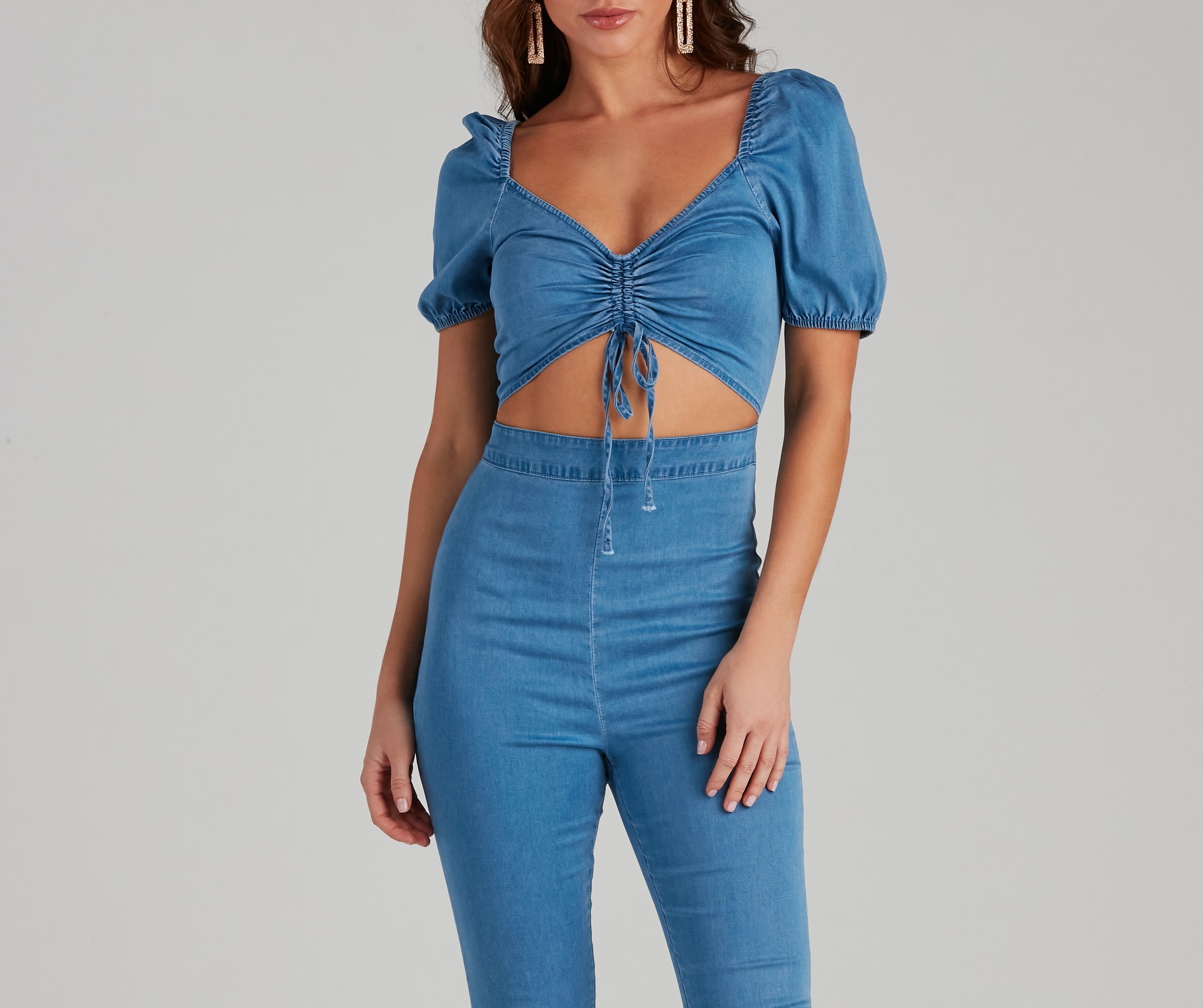 All Too Stylish Denim Catsuit