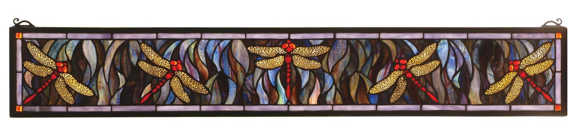 Meyda  72896 Stained Glass  Window From The Dragonflies Collection - 