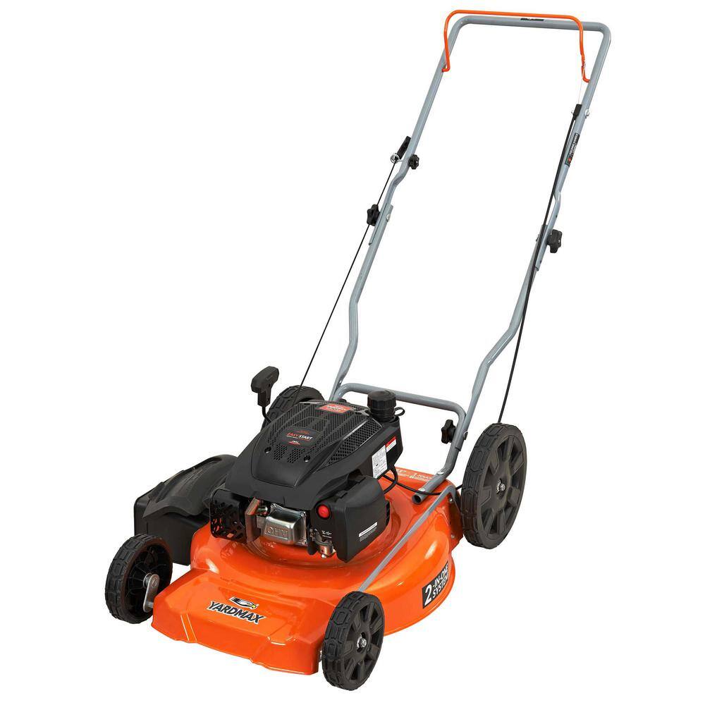 YARDMAX YG1550 21 in. 170cc 2-in-1 Gas Walk Behind Push Lawn Mower with High Rear Wheels