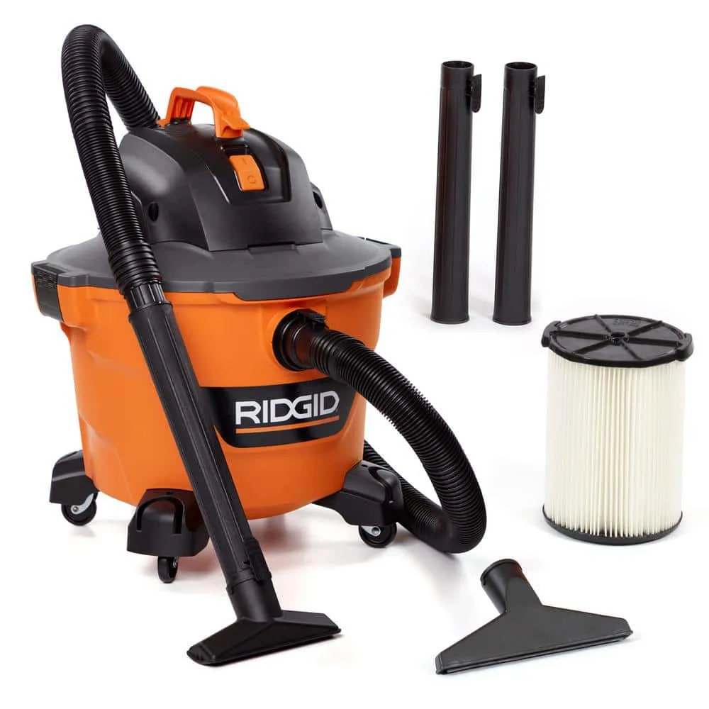 RIDGID 9 Gallon 4.25 Peak HP NXT Wet/Dry Shop Vacuum with Filter, Locking Hose and Accessories HD09001
