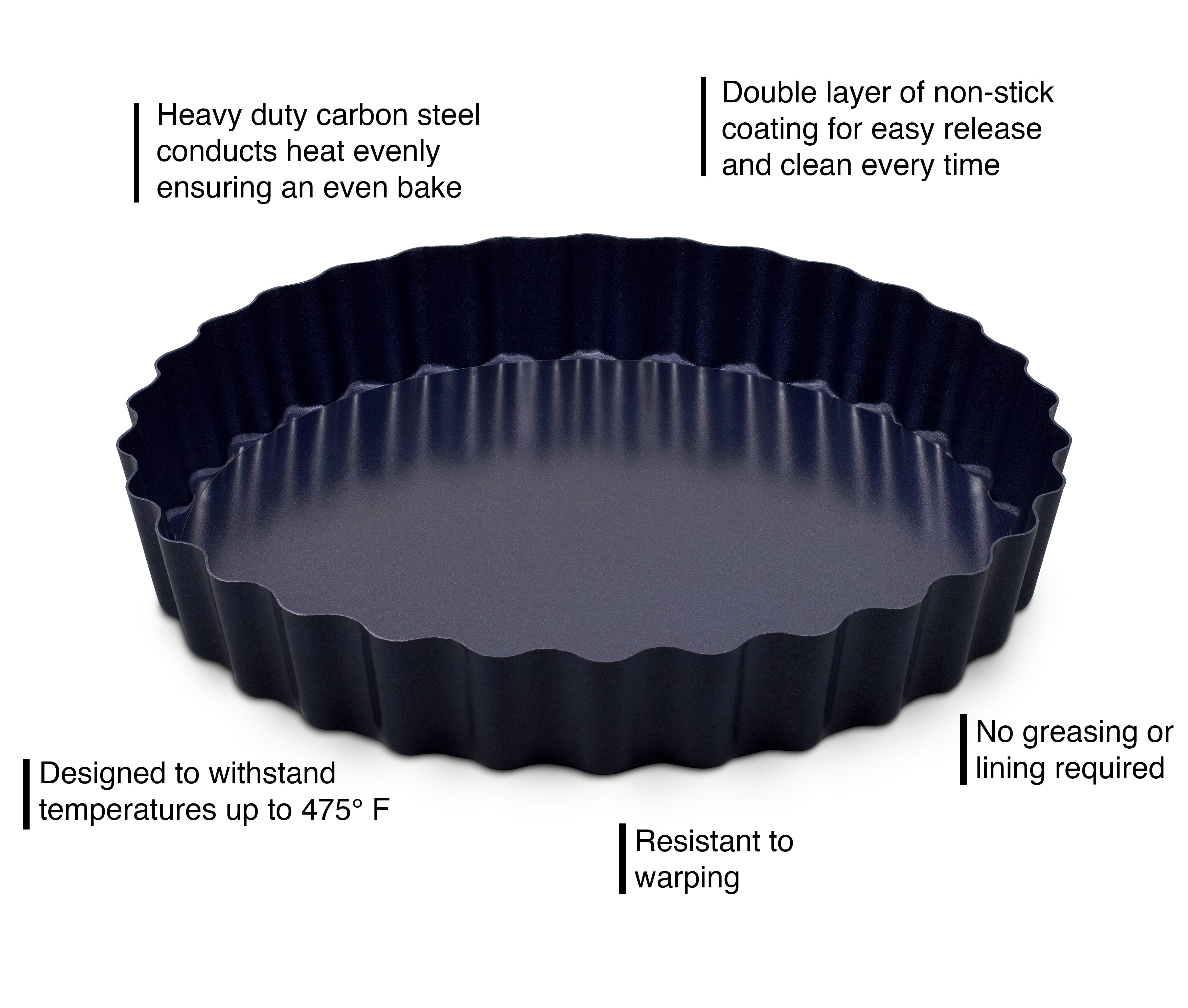 Nonstick Tart Pan with Removable Base 10 inch
