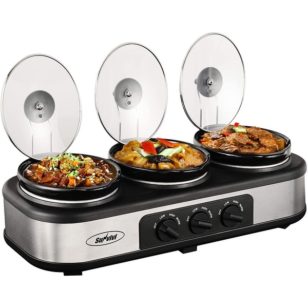 Royalcraft Triple Slow Cooker Stainless Steel - - 36088934