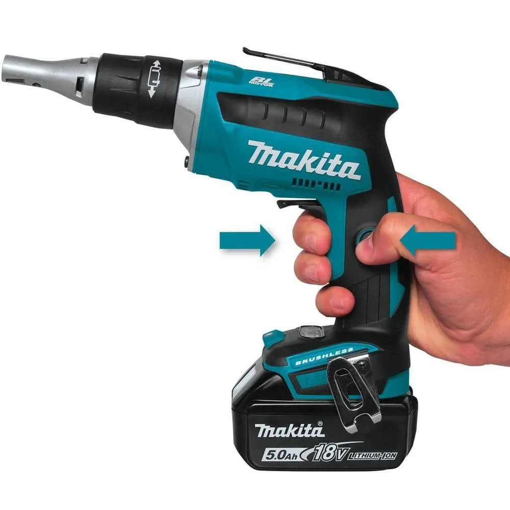 Makita 18V LXT Lithium-ion Cordless 2-Piece Combo Kit (Brushless Drywall Screwdriver/Cut-Out Tool) 5.0Ah XT255T