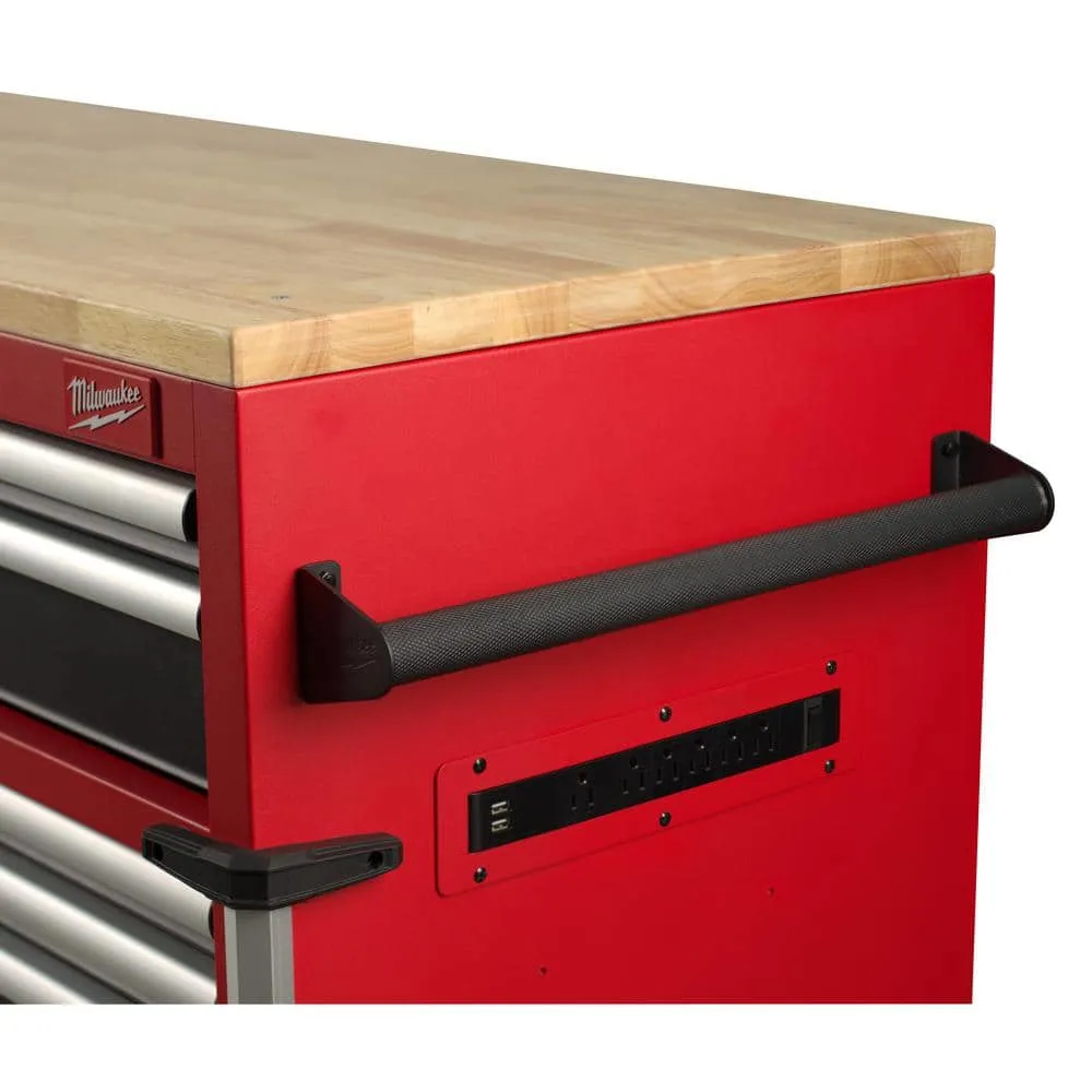 Milwaukee 52 in. W x 22 in. D 12 Drawer Heavy Duty Mobile Workbench Cabinet in Red 48-22-8559