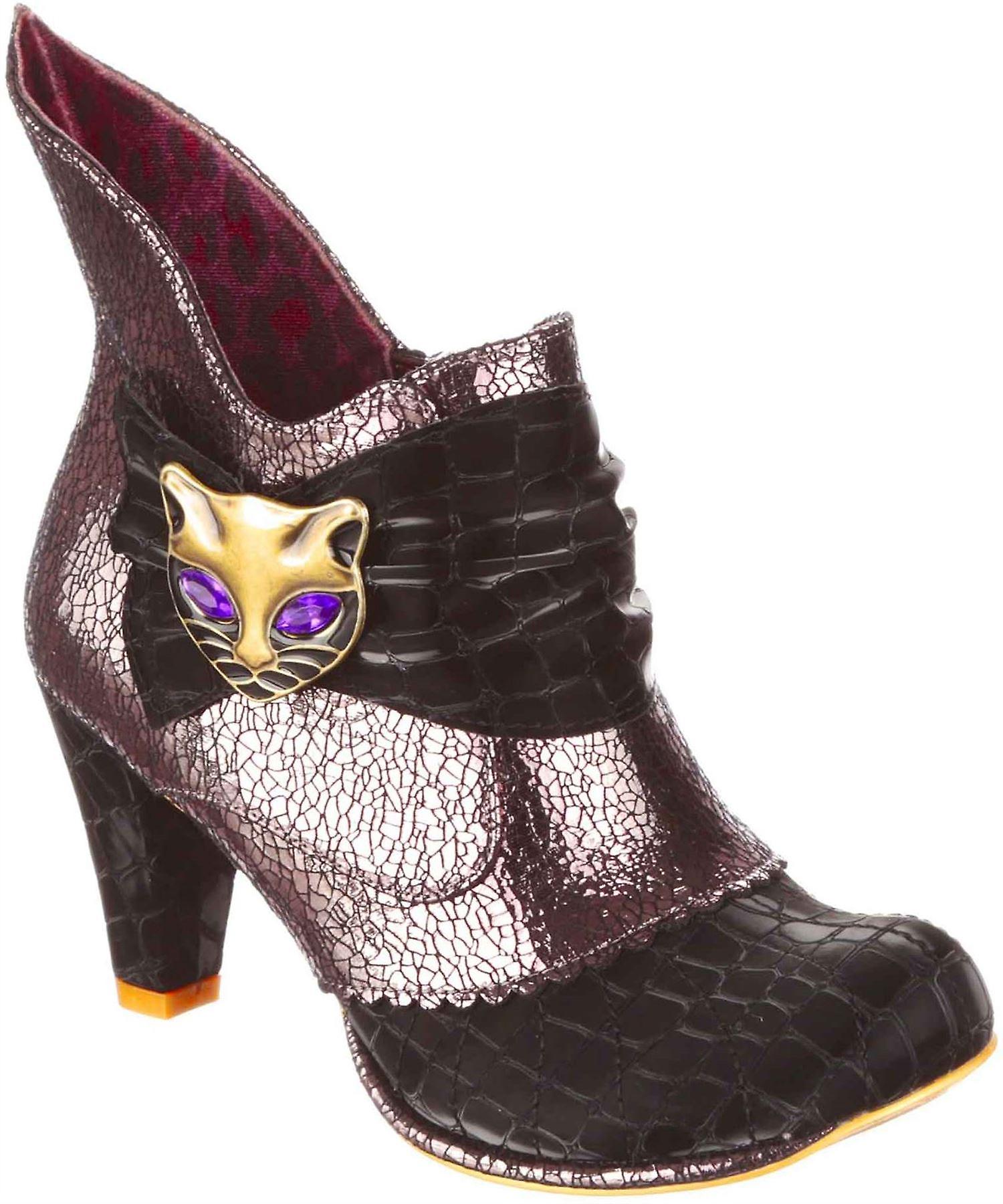 Irregular Choice Miaow Black Snake Womens Ankle Boots