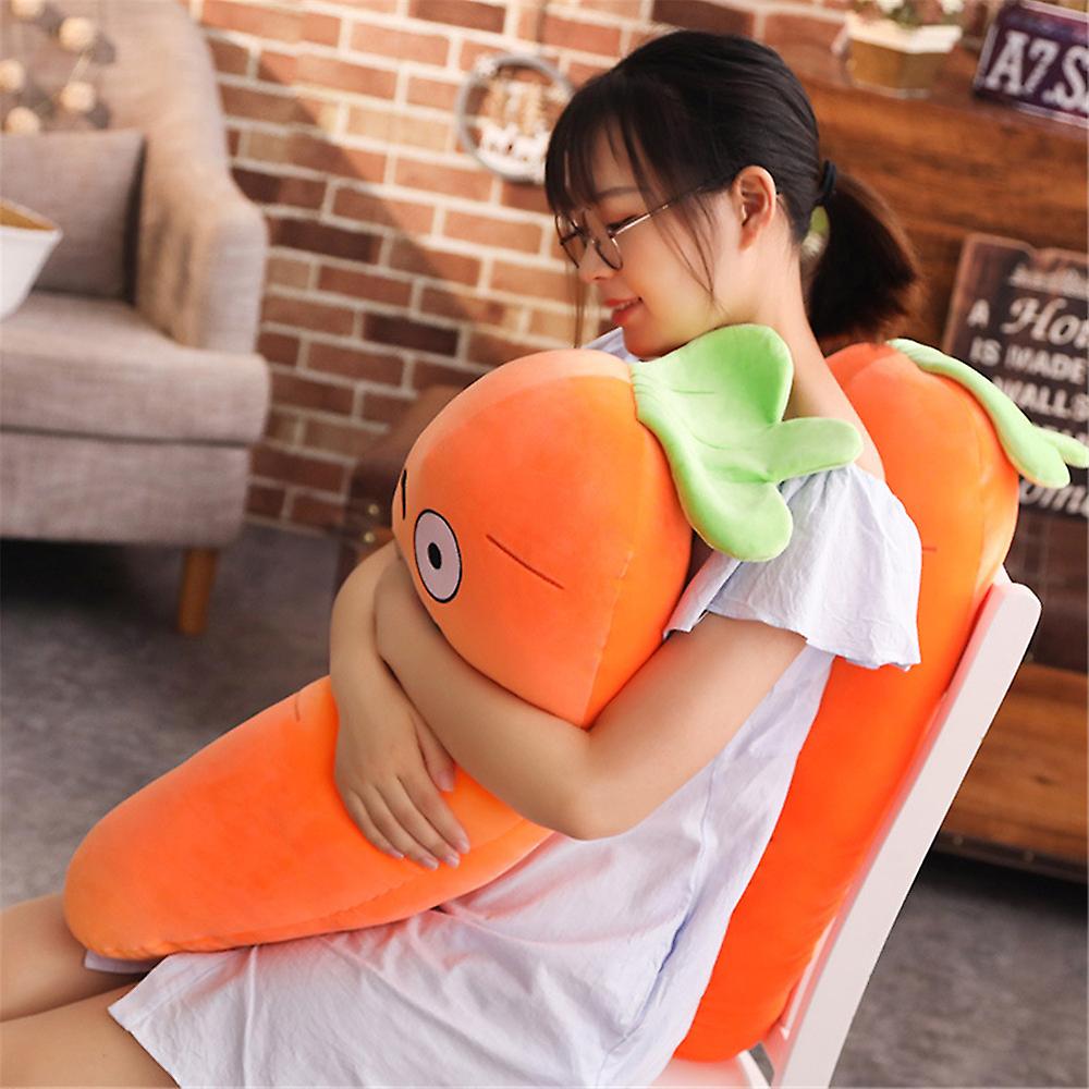 Orange Imitation Carrot Pillow， Children's Sleeping Pillow Doll， Plush Toy Pad， Used For Bedroom， Sofa And Office Decoration 28inchheartbeat