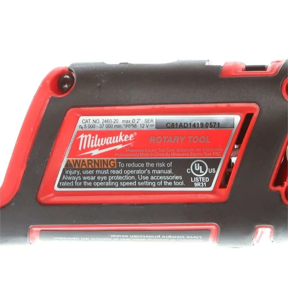 Milwaukee M12 12V Lithium-Ion Cordless Rotary Tool (Tool-Only) 2460-20