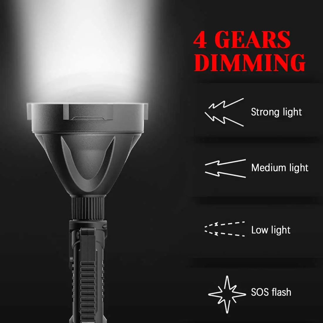 ⏰  Promotion 49% OFF - Rechargeable Handheld Spotlight Flashlight 90000 High Lumens