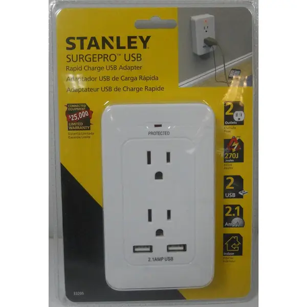 Stanley Surgepro 2-Outlet Surge Adapter