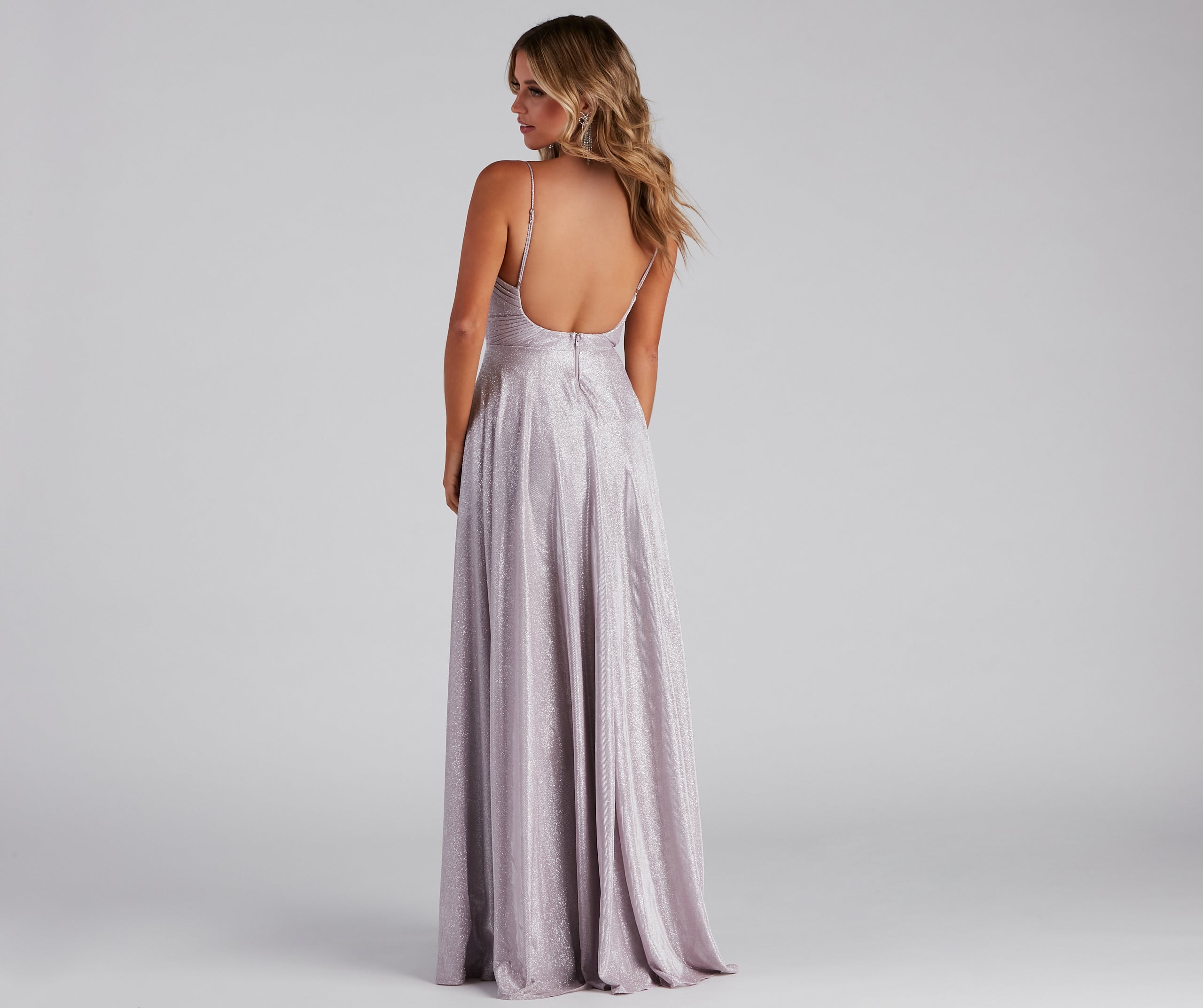 Kimora Formal Woven Glitter A-Line Dress