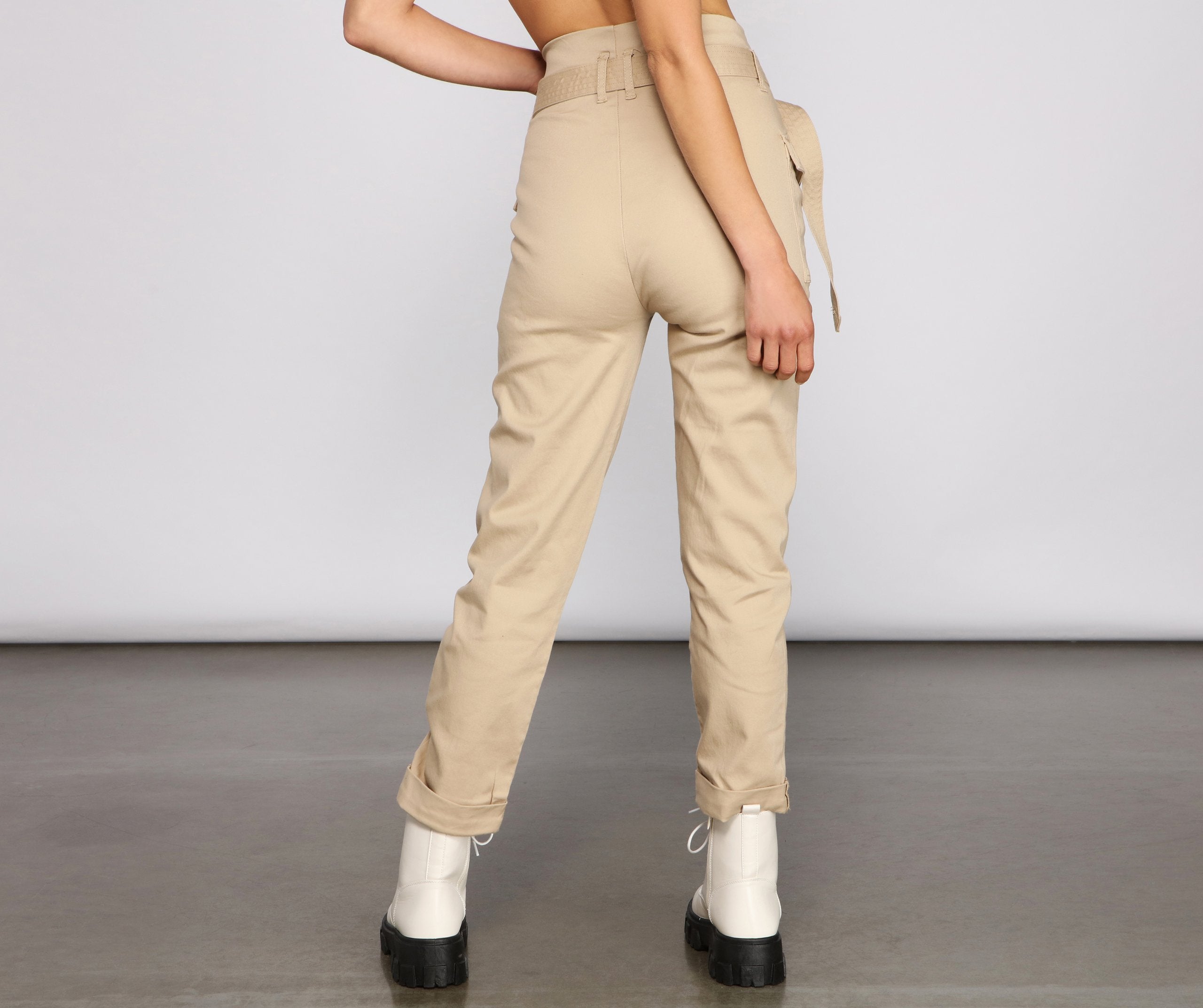 So Chic Paperbag Cargo Pants