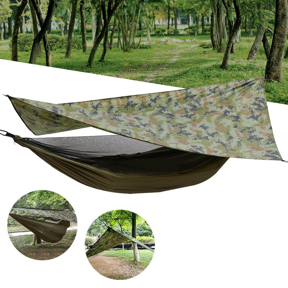 TFCFL Portable Camping Hammock Tent Nylon Spinning Travel Outdoor Sleeping Swing