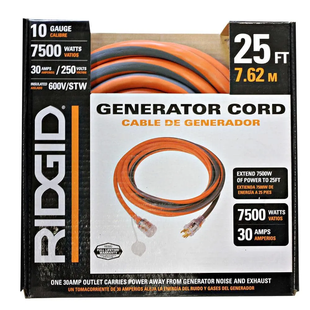 RIDGID 25 ft. 10/4 L14-30 Extension Cord 69L14025RGD