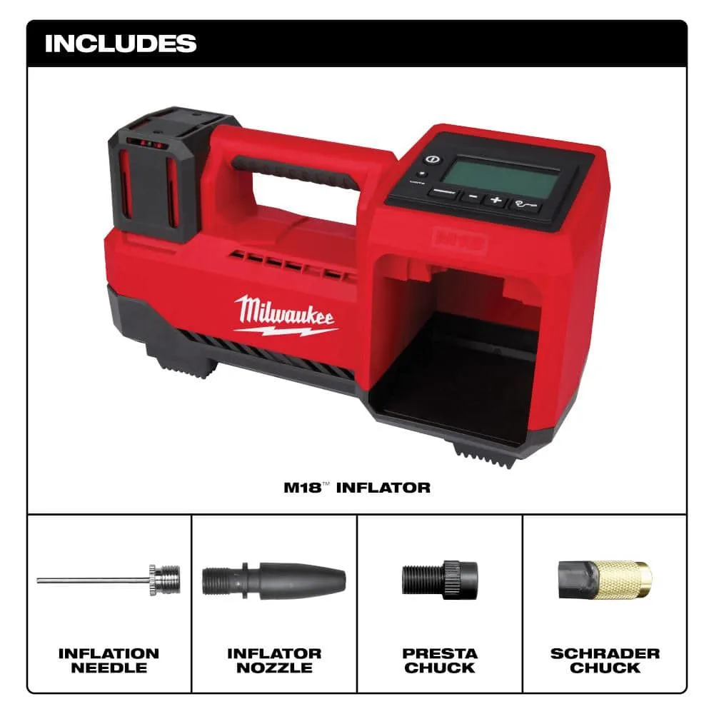 Milwaukee M18 18-Volt Lithium-Ion Cordless Inflator (Tool-Only) 2848-20