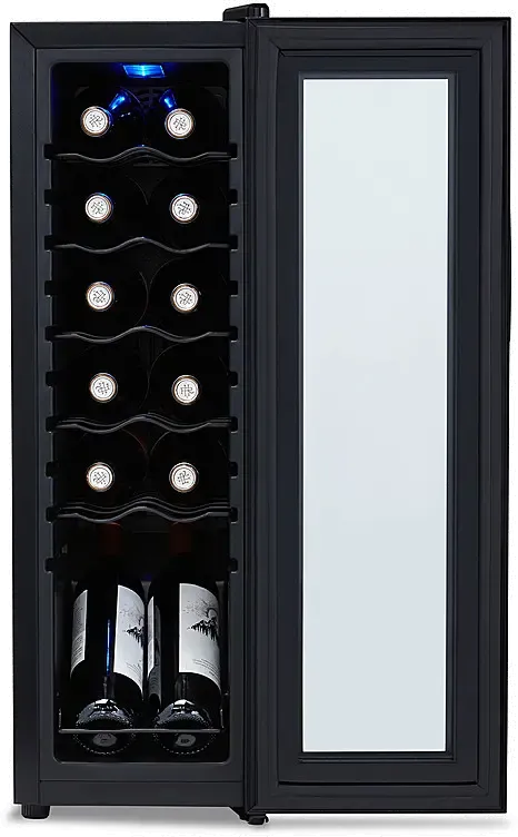 Newair Shadow Series 12 Bottle Wine Cooler Refrigerator - Black