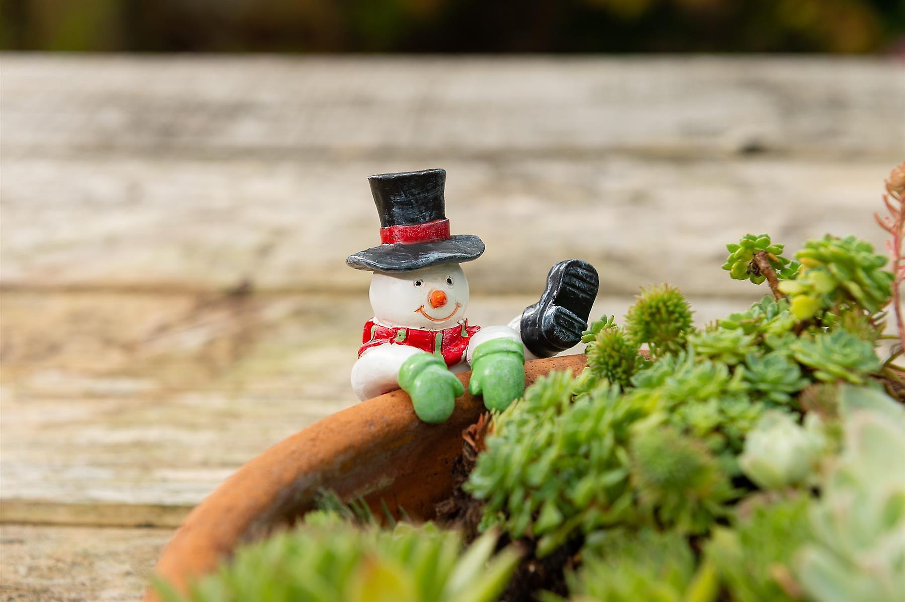 Pot Buddies Christmas Snowman Man Plant Pot Hanger